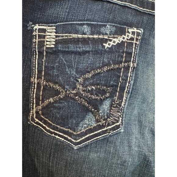 BKE Drew Bootcut Jeans Denim Women’s Size 29x33.5 Stretch Fit Dark Wash Single C - Picture 7 of 8